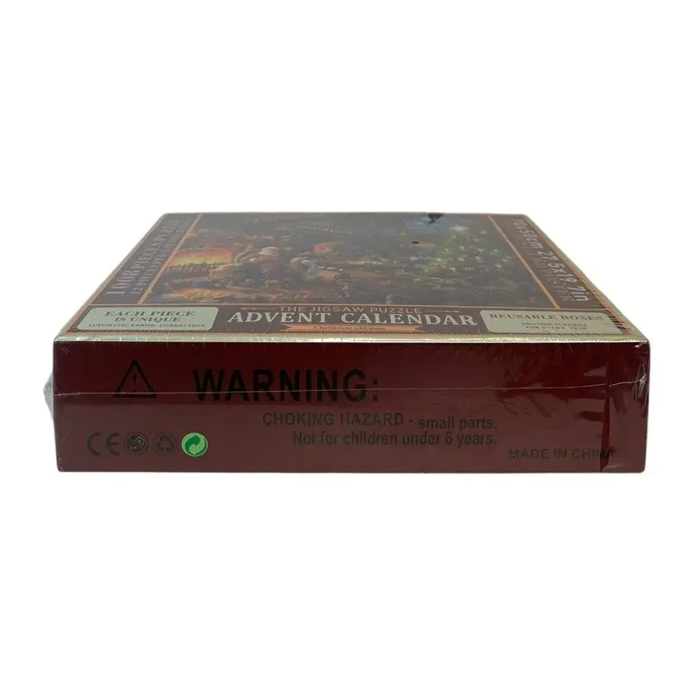 The Jigsaw Puzzle‎ Advent Calendar Christmas Old Man Santa 1008 pc 27 x 19 NEW